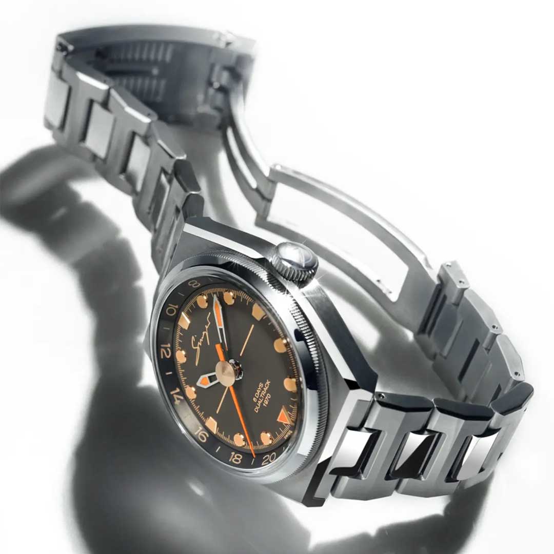 Orologio in acciaio 1970 DualTrack Singer