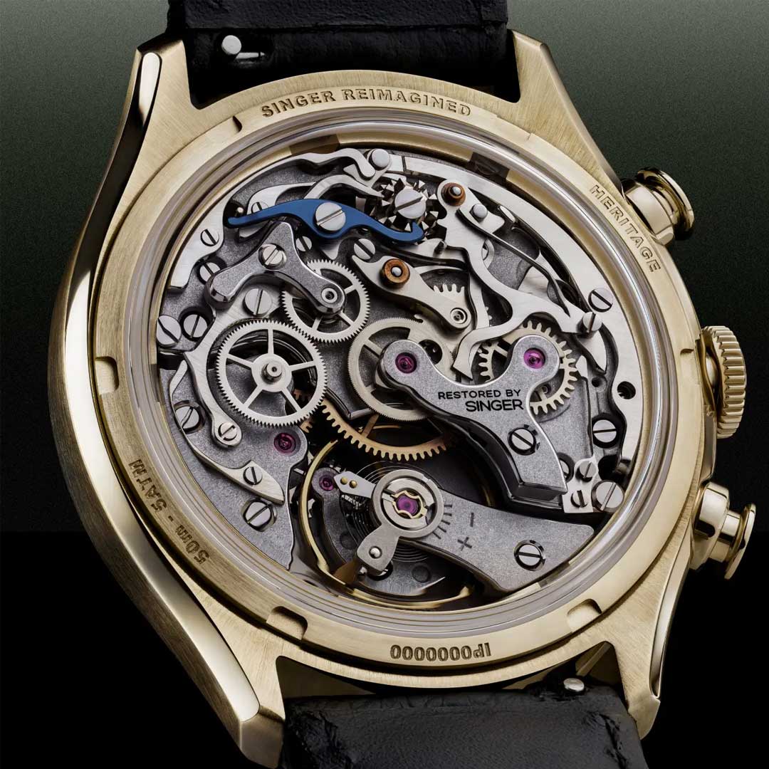 Watch in yellow gold Heritage Singer