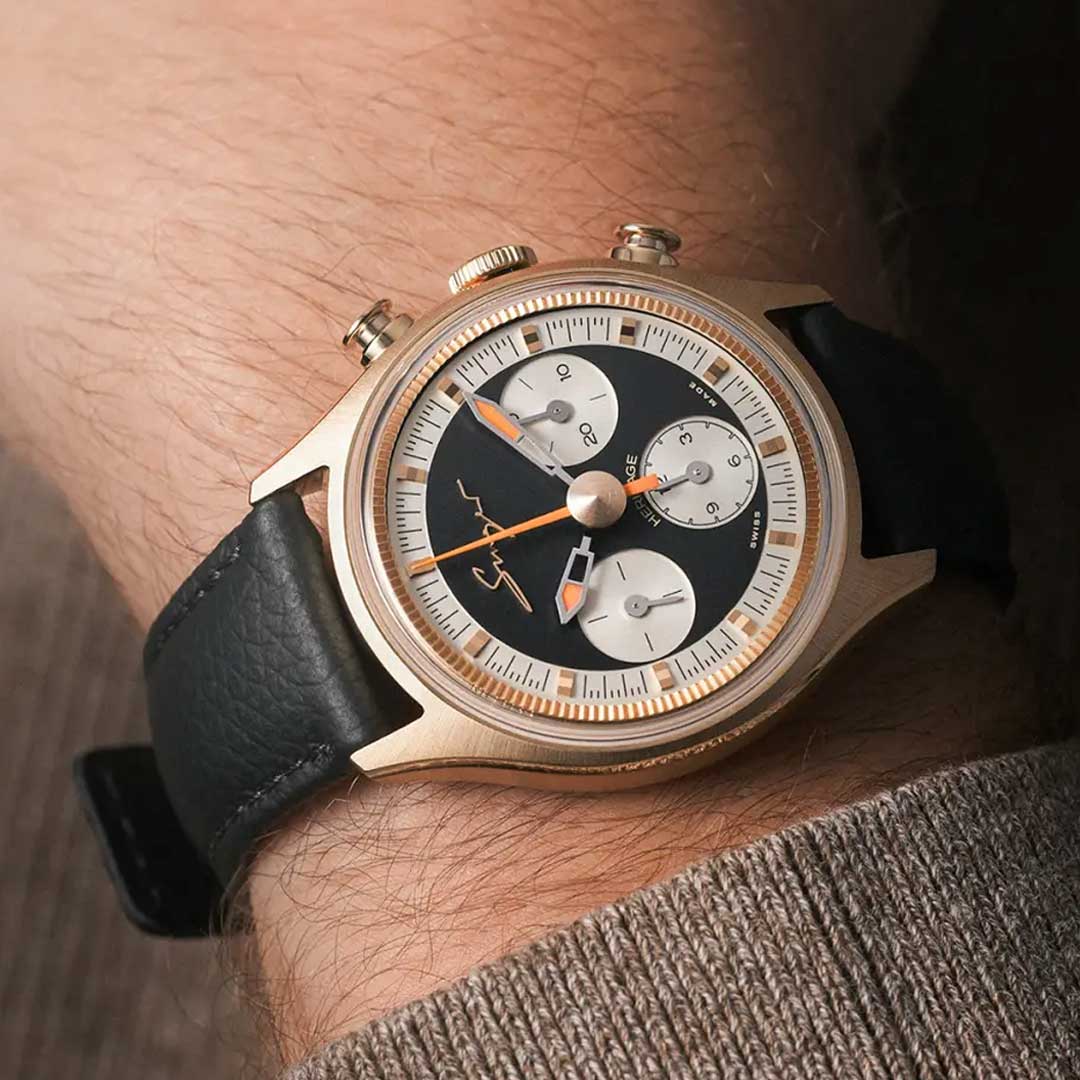 Watch in yellow gold Heritage Singer