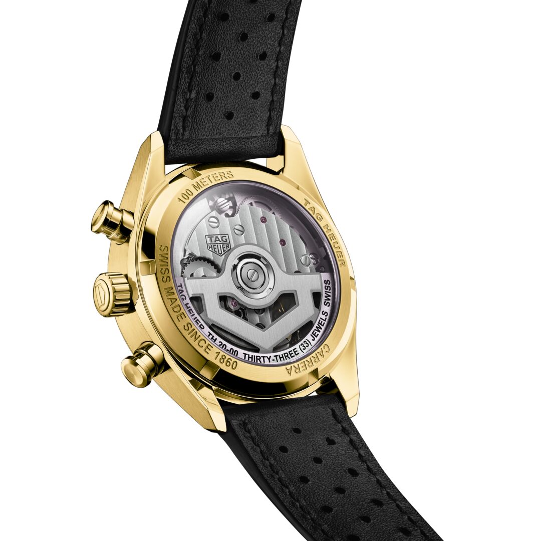 Orologio in oro giallo Carrera Chronograph Tag heuer