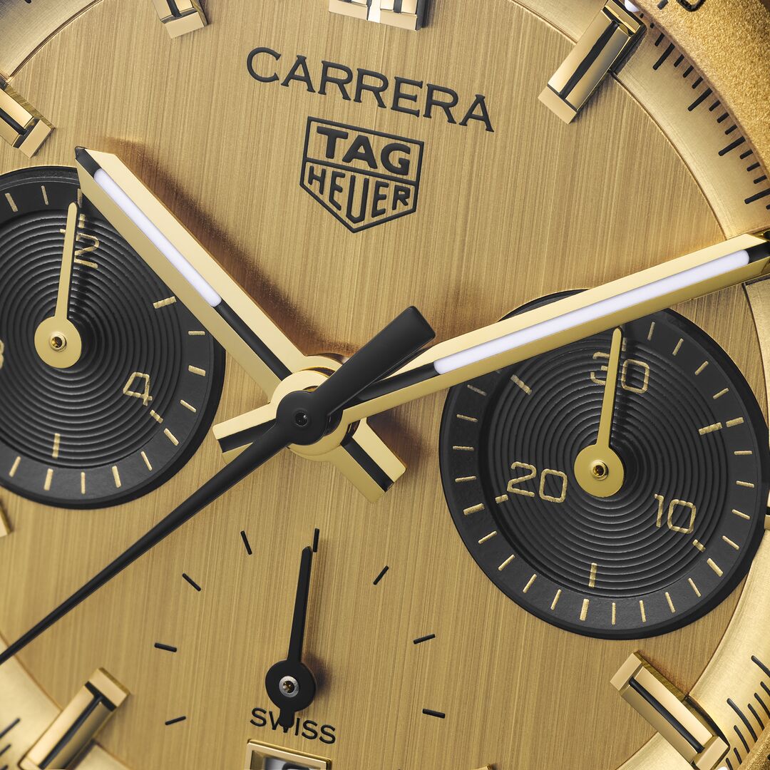 Orologio in oro giallo Carrera Chronograph Tag heuer
