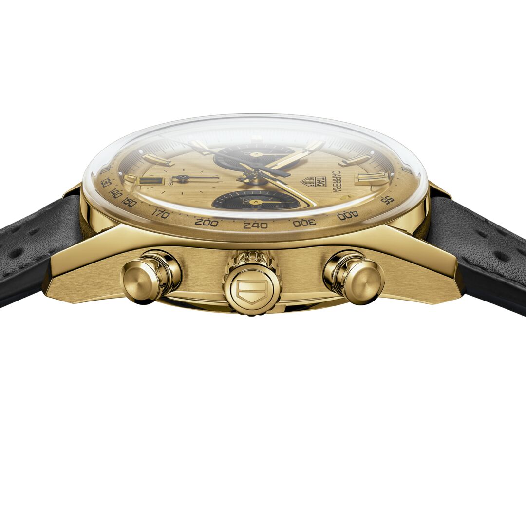 Orologio in oro giallo Carrera Chronograph Tag heuer