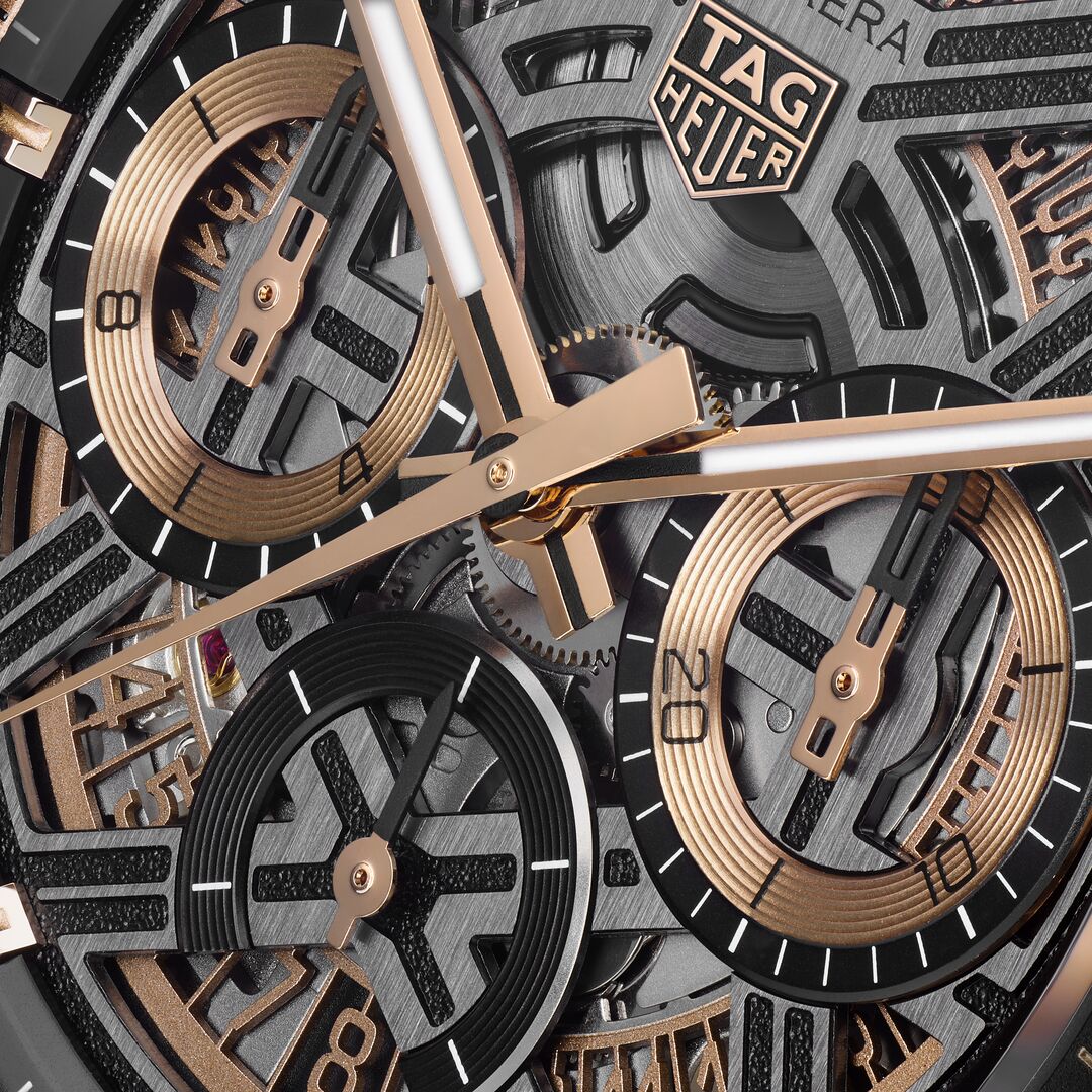 Orologio in oro rosa e titanio Carrera Chronograph Extreme Sport Tag heuer
