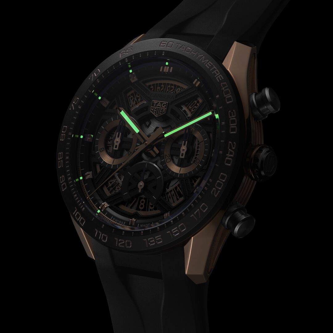 Orologio in oro rosa e titanio Carrera Chronograph Extreme Sport Tag heuer
