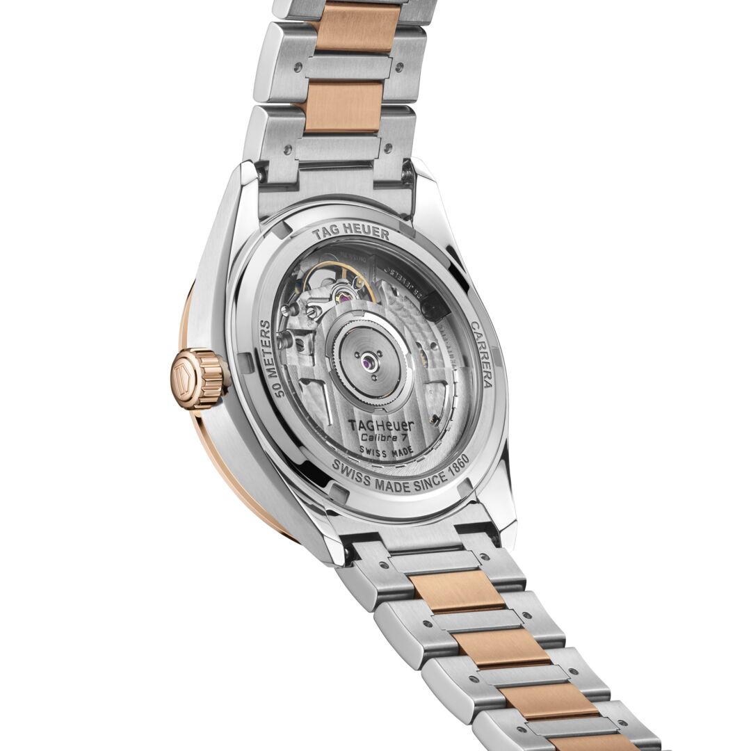 Watch in steel and rose gold Carrera Date Tag heuer