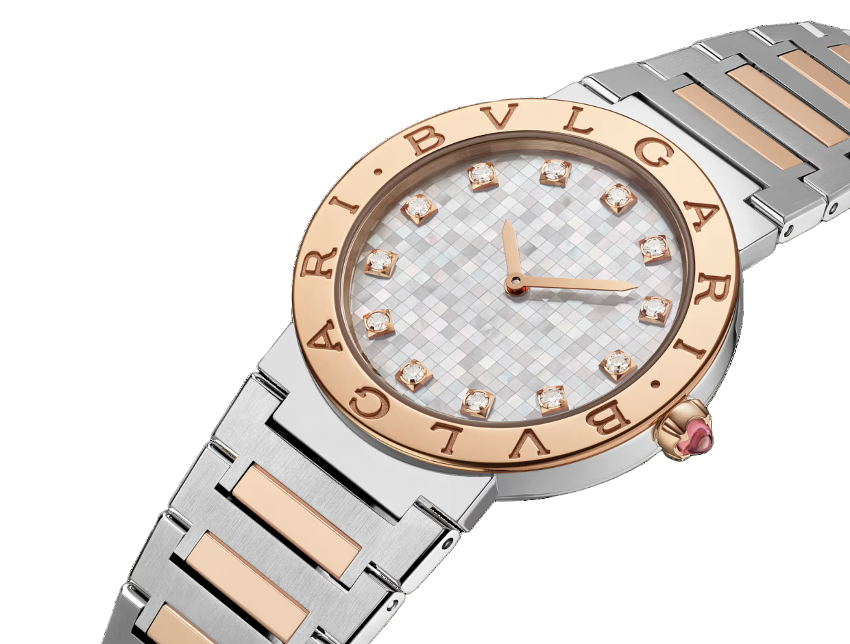Watch in steel and rose gold Bvlgari X Lisa Bulgari