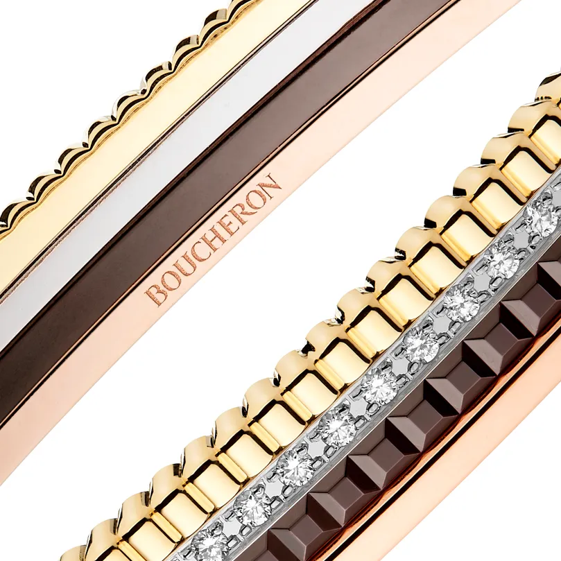 Gioiello in oro bianco giallo rosa Bracciale Quatre Classique Boucheron