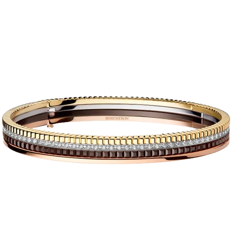 Gioiello in oro bianco giallo rosa Bracciale Quatre Classique Boucheron