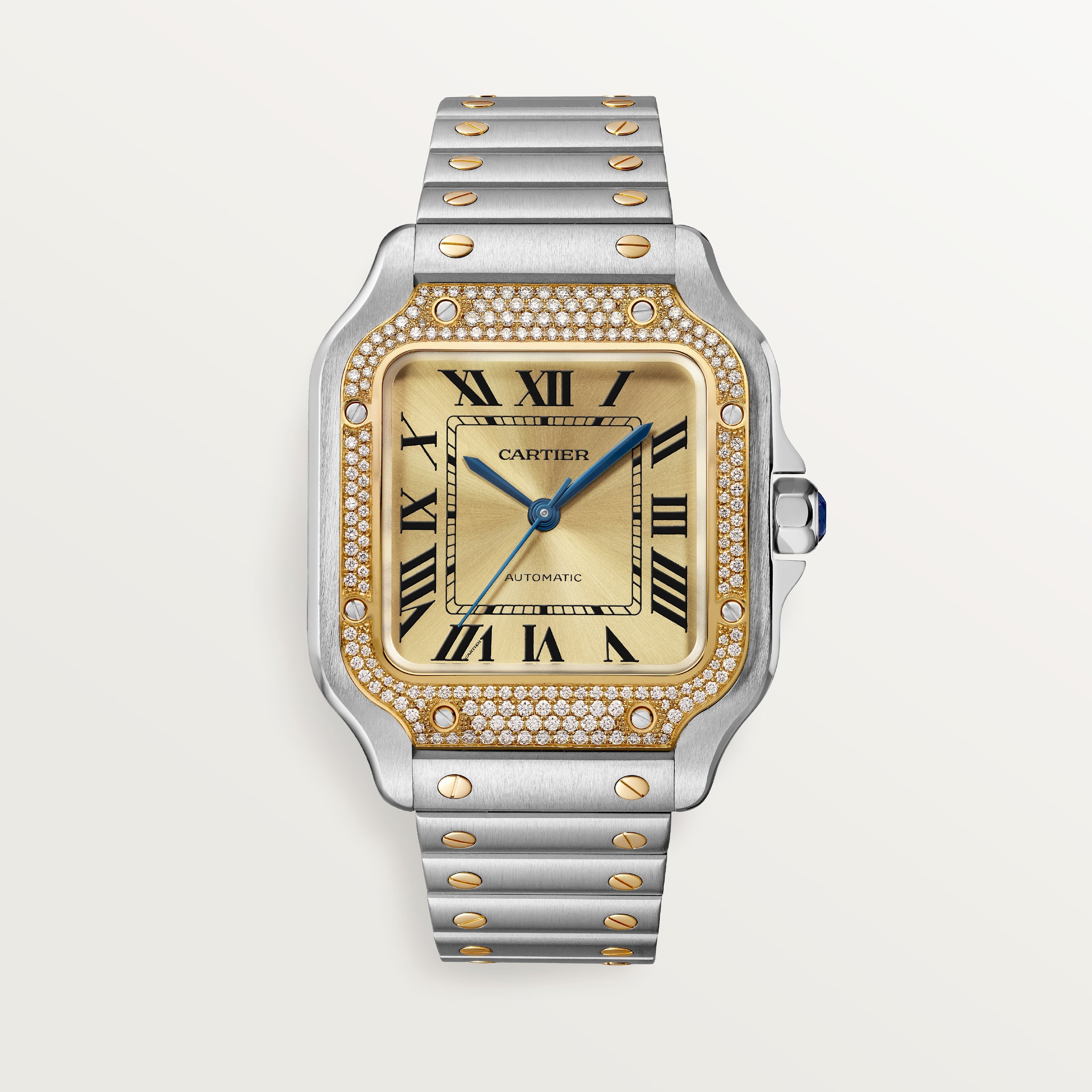 Watch in steel and yellow gold Santos de Cartier Cartier