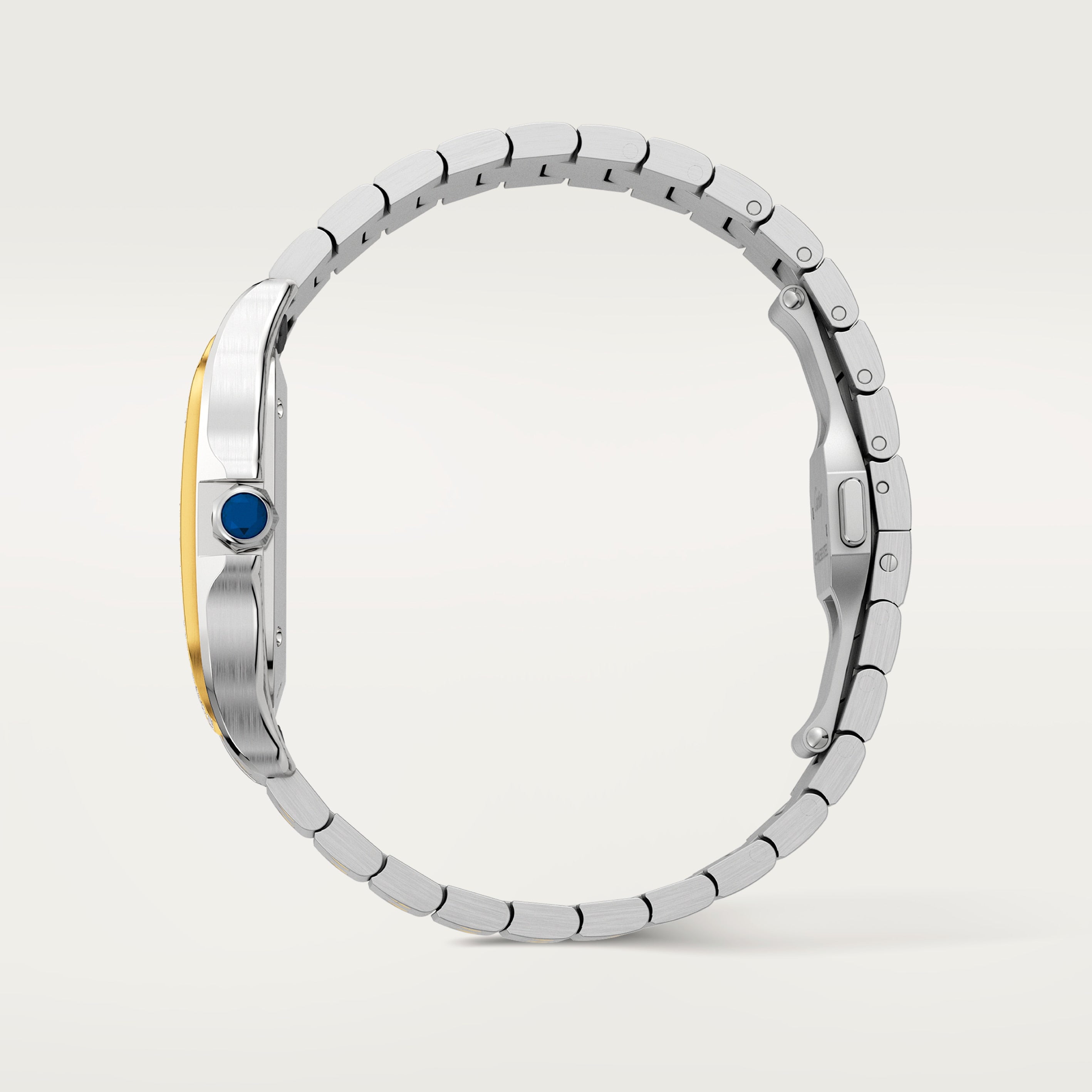 Orologio in acciaio e oro giallo Santos de Cartier Cartier