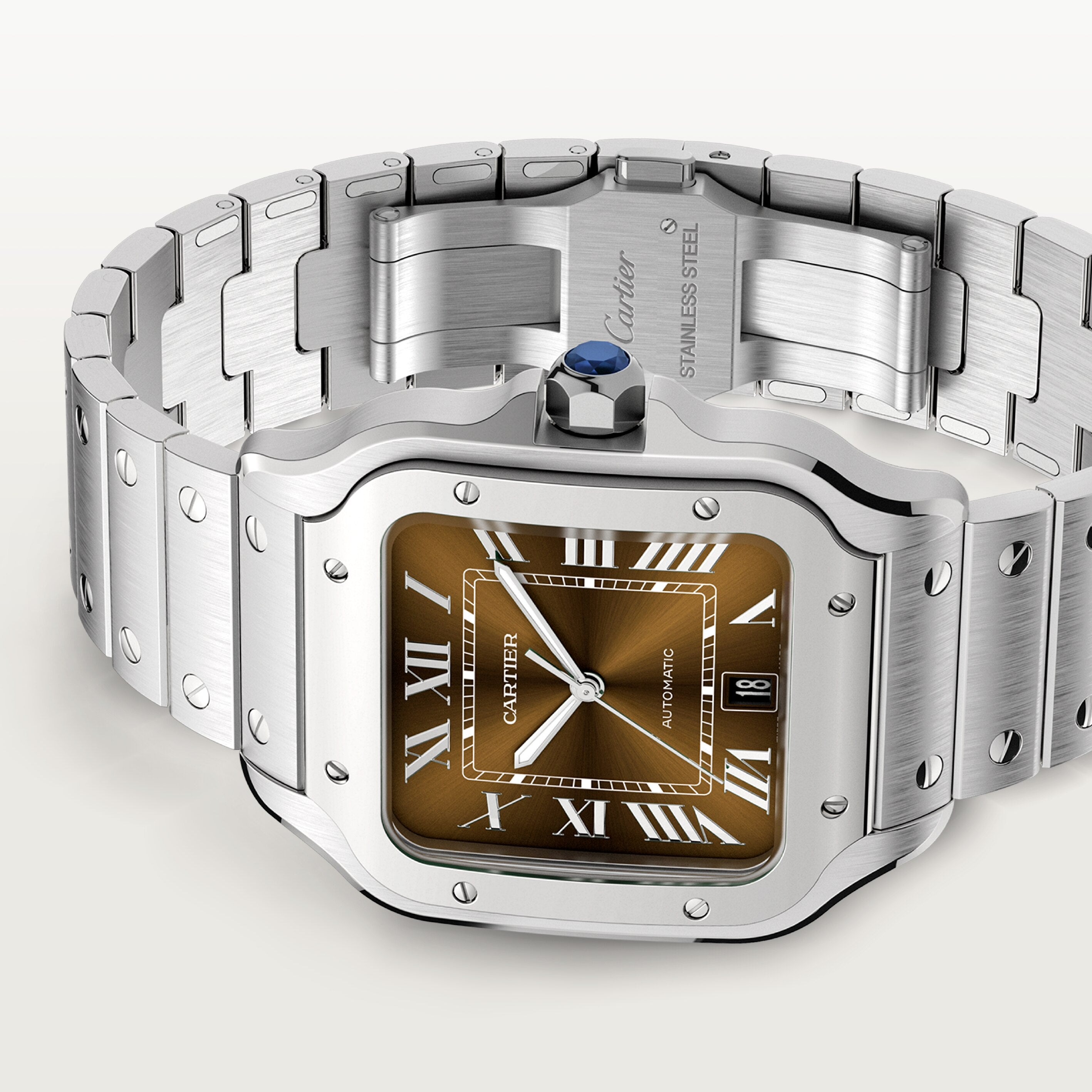 Watch in steel Santos de Cartier Cartier