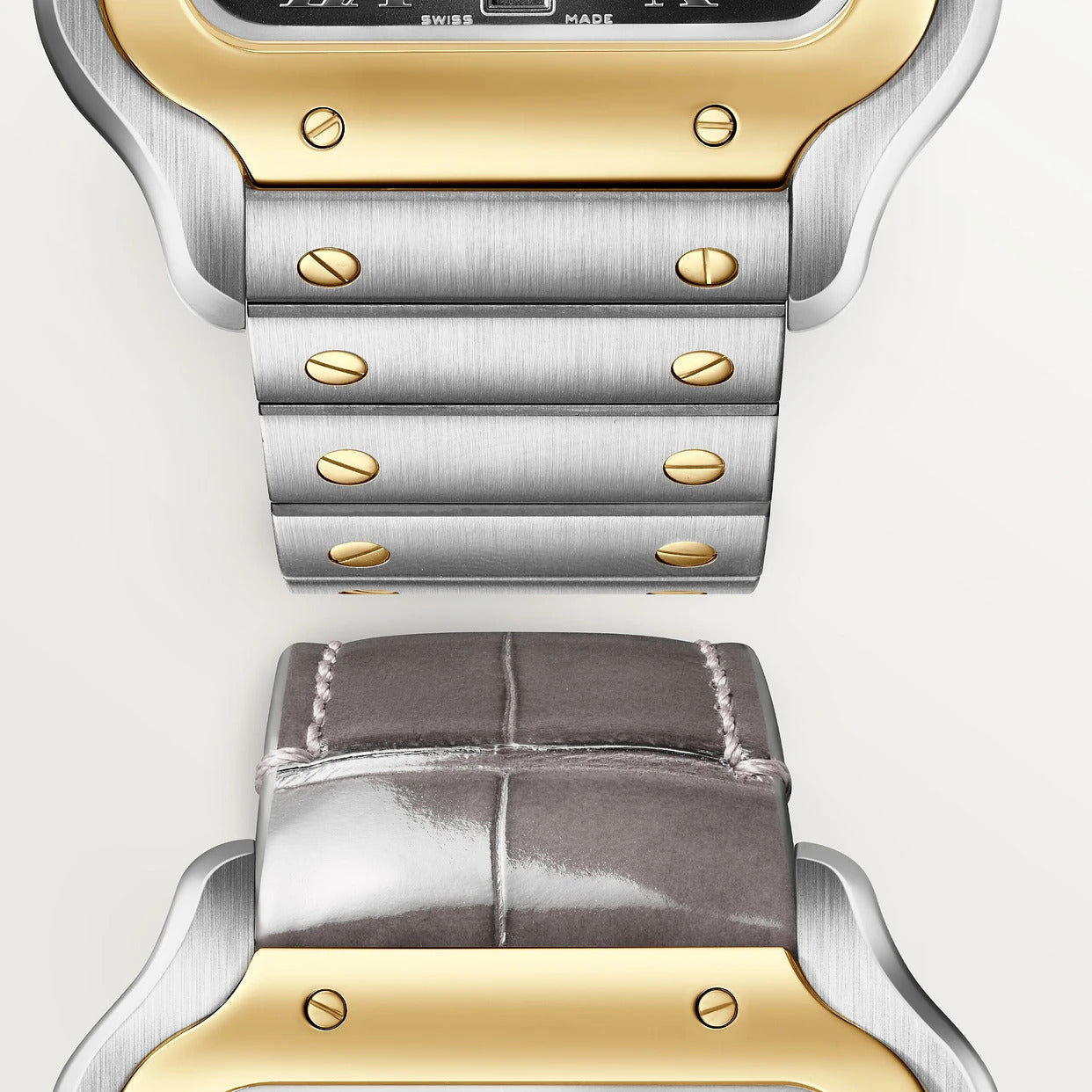 Orologio in acciaio e oro giallo Santos de Cartier Cartier