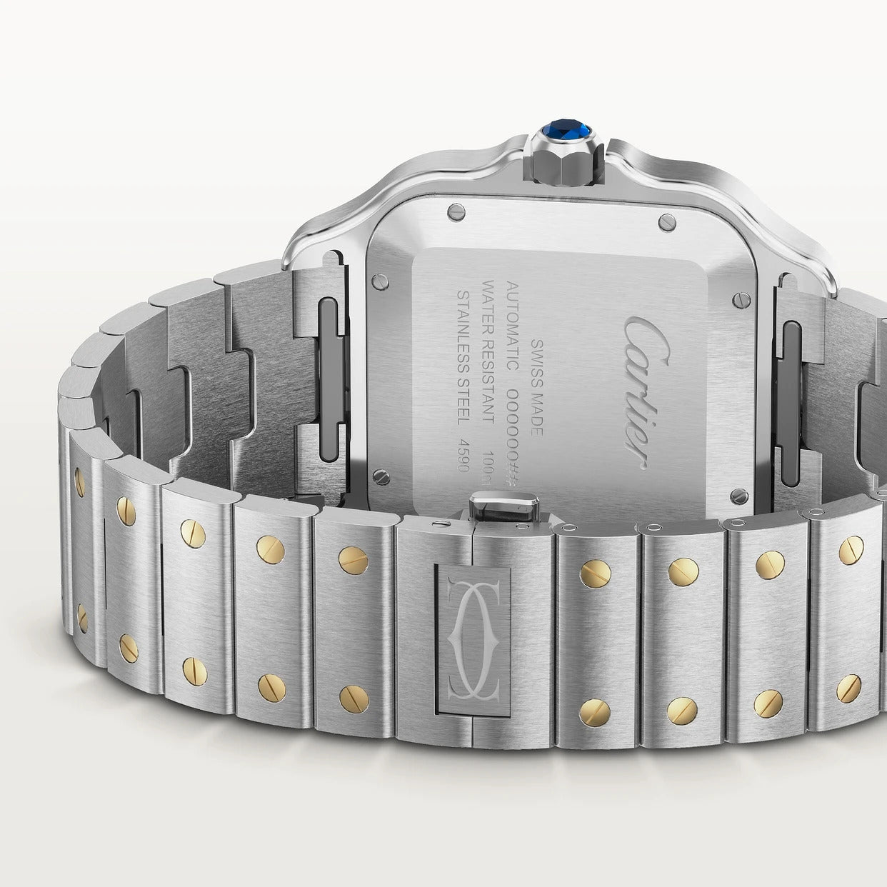 Watch in steel and yellow gold Santos de Cartier Cartier