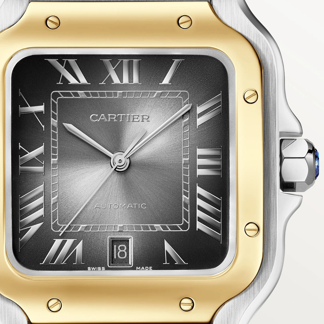 Orologio in acciaio e oro giallo Santos de Cartier Cartier