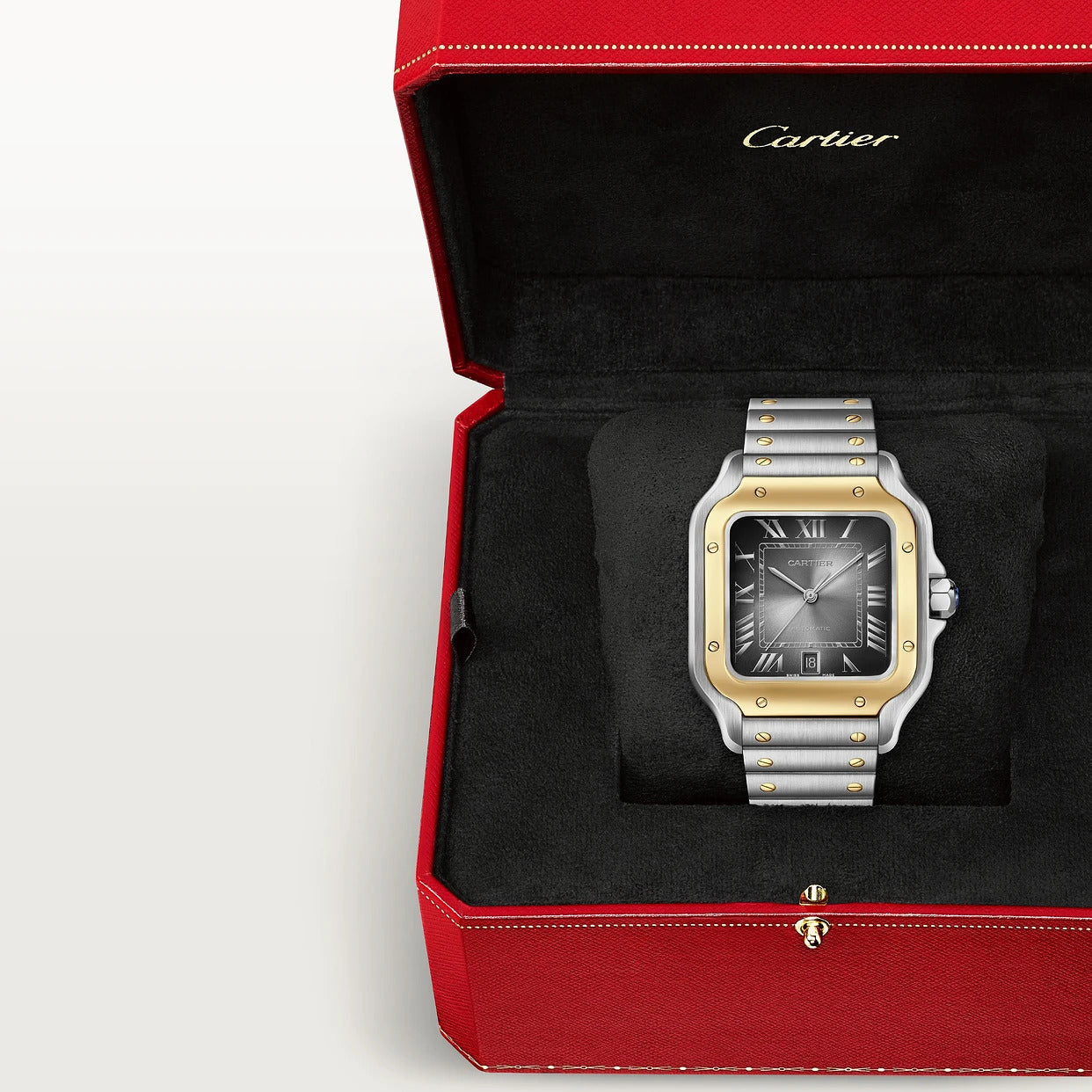 Orologio in acciaio e oro giallo Santos de Cartier Cartier