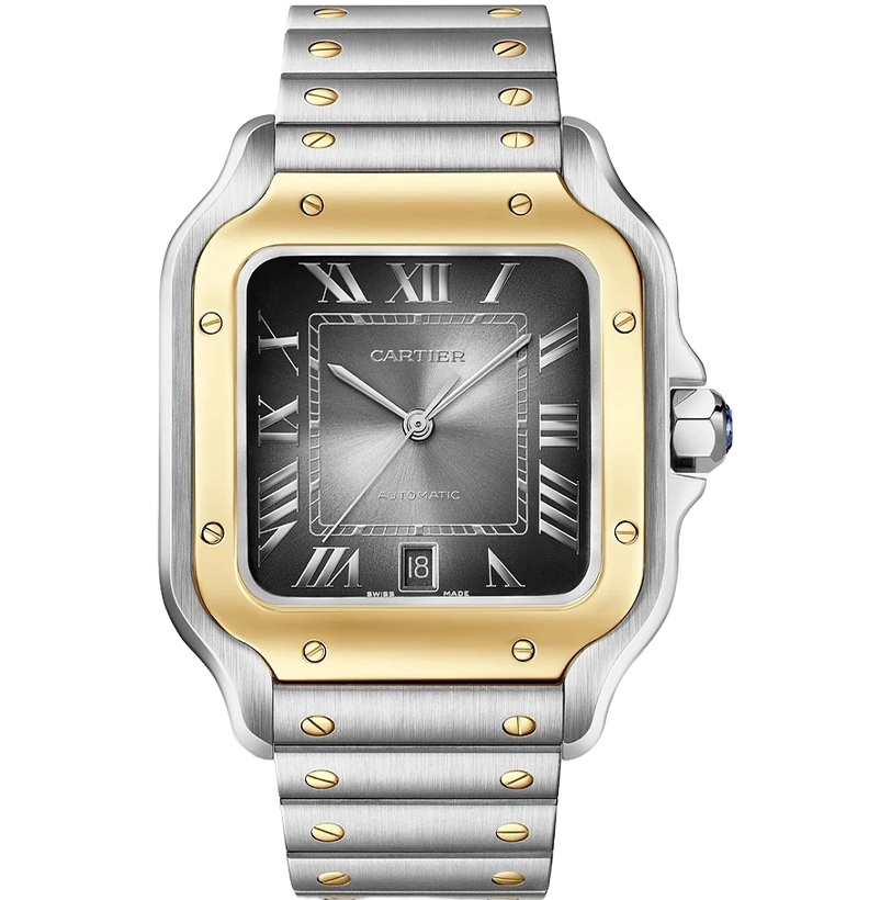 Watch in steel and yellow gold Santos de Cartier Cartier