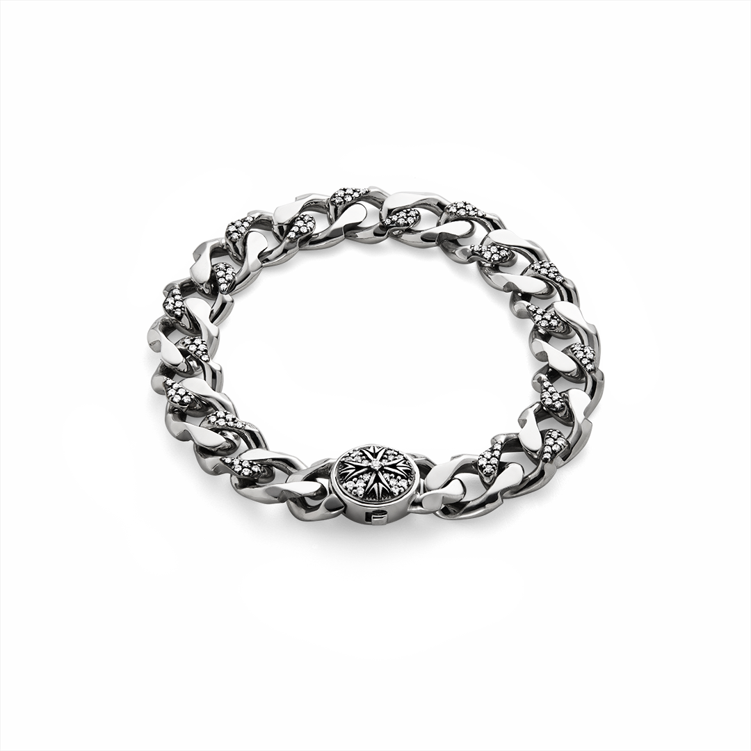 Edge Bracelet with Diamonds