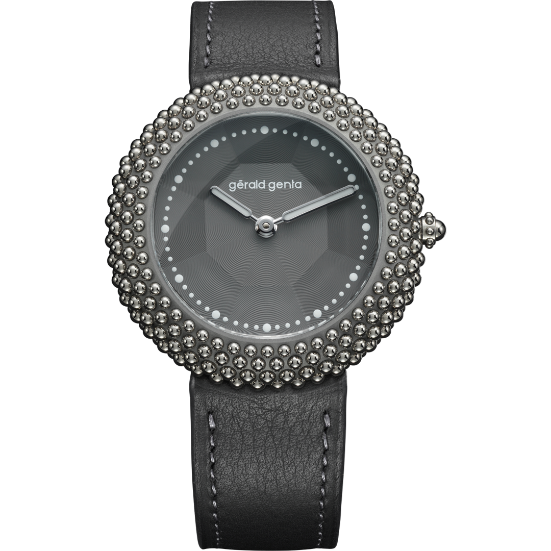 Watch in white gold & titanium GENTISSIMA Oursin Gerald genta