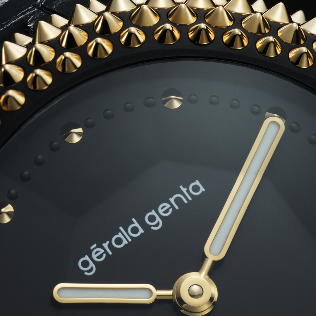 Watch in yellow gold & titanium GENTISSIMA Oursin Gerald genta