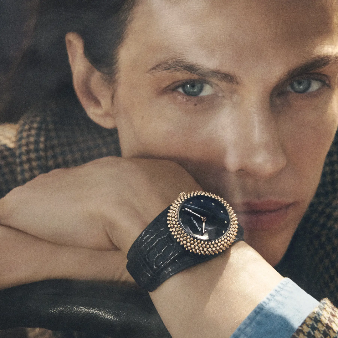 Watch in yellow gold & titanium GENTISSIMA Oursin Gerald genta