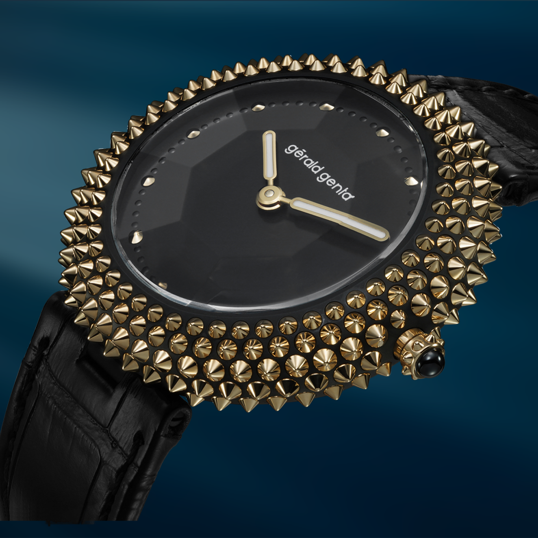 Watch in yellow gold & titanium GENTISSIMA Oursin Gerald genta