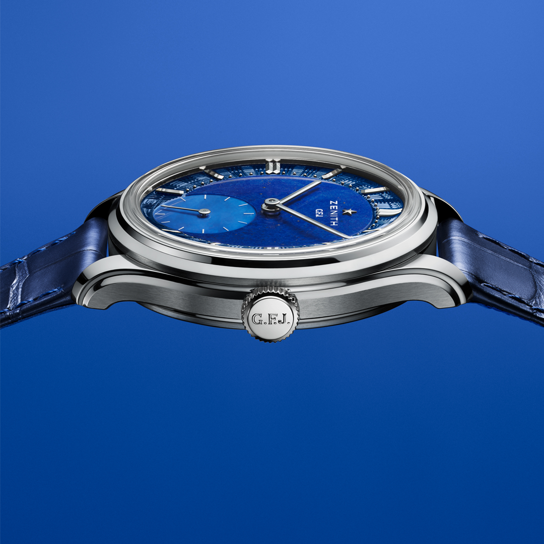 Watch in platinum G.F.J. calibre 135 Zenith