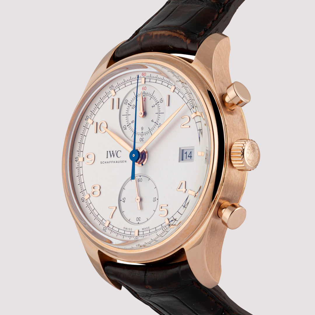Orologio in oro rosa Portugieser Cronografo Flyback Iwc