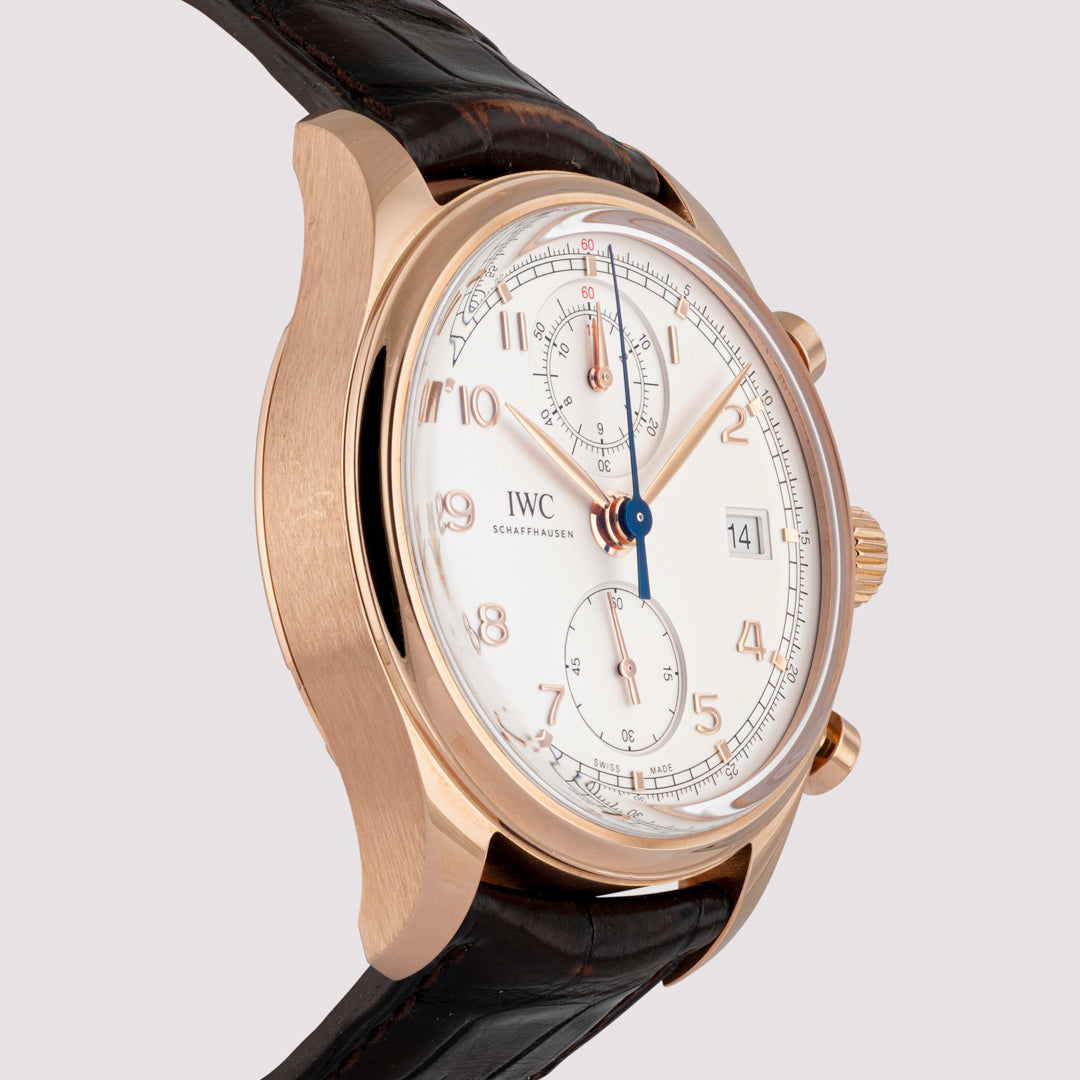 Orologio in oro rosa Portugieser Cronografo Flyback Iwc