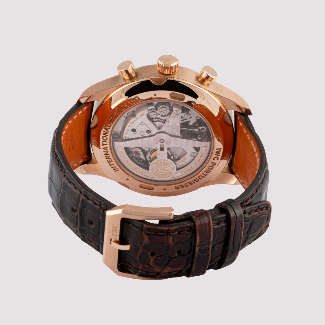 Orologio in oro rosa Portugieser Cronografo Flyback Iwc