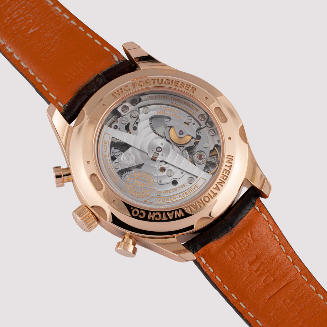 Orologio in oro rosa Portugieser Cronografo Flyback Iwc