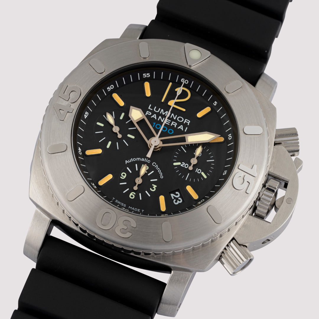 Orologio in acciaio Luminor Submersible 1950 Chrono Panerai