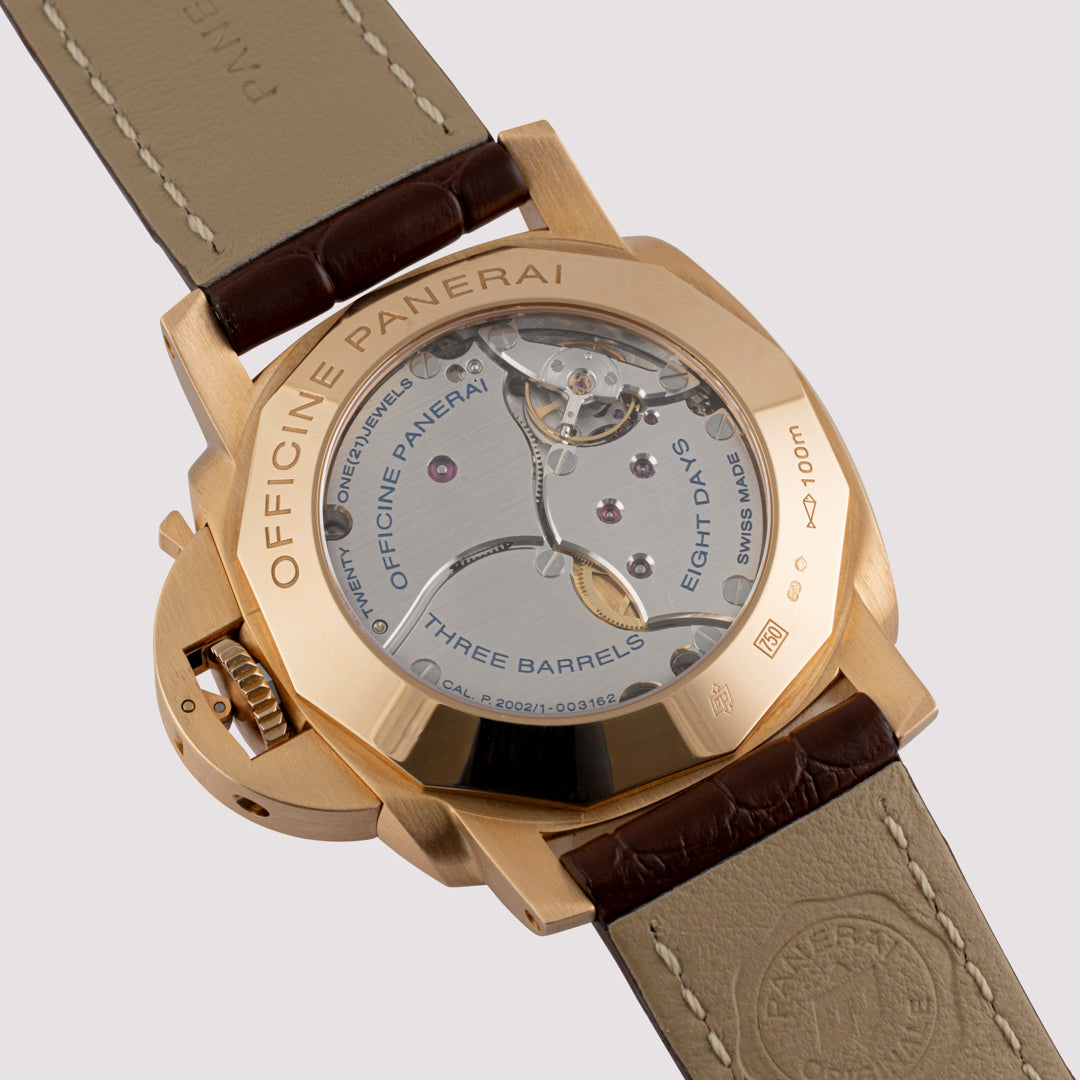 Orologio in oro rosa Luminor 1950 8 Giorni GMT Panerai