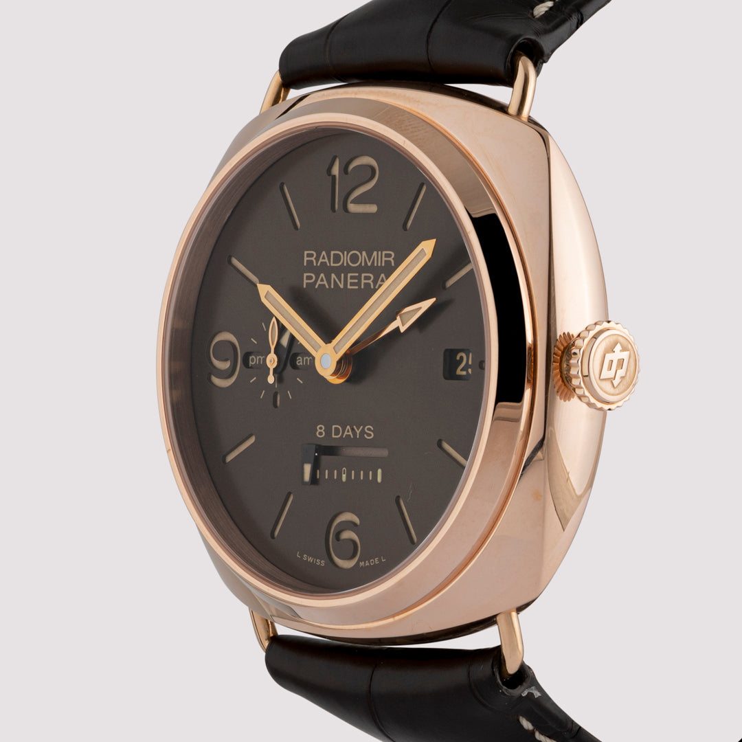 Orologio in oro rosa Radiomir 8 Giorni GMT Panerai