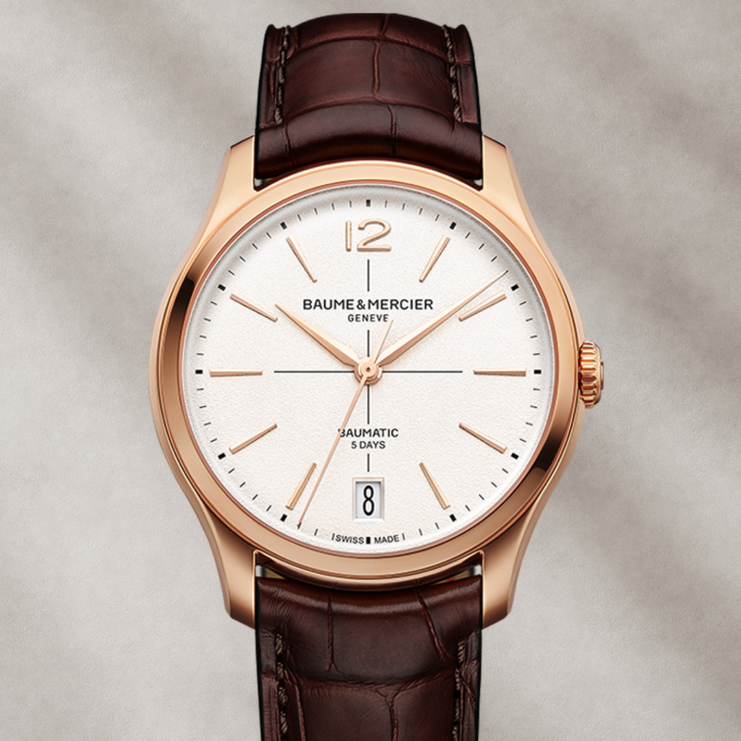 Orologio in oro rosa Clifton Baumatic Baume et mercier