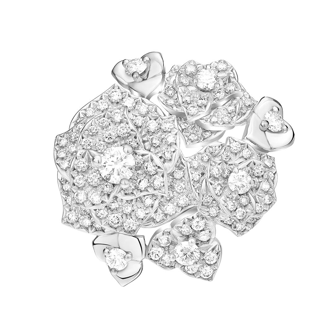Gioiello in oro bianco Anello Rose Piaget
