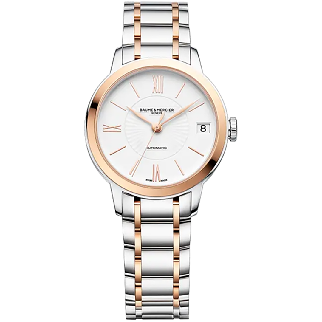 Watch in steel and rose gold Classima Baume et mercier