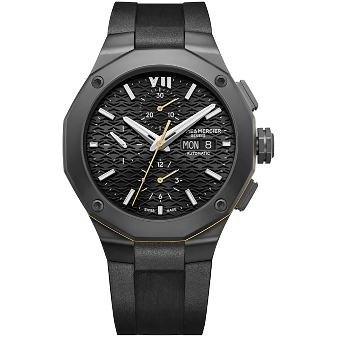 Watch in dlc-coated steel Riviera Baume et mercier