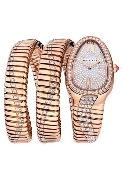 Orologio in oro rosa Serpenti Tubogas Infinity Bulgari