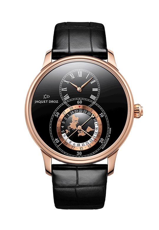 Orologio in oro rosa Grande Seconde Dual Time Jaquet droz