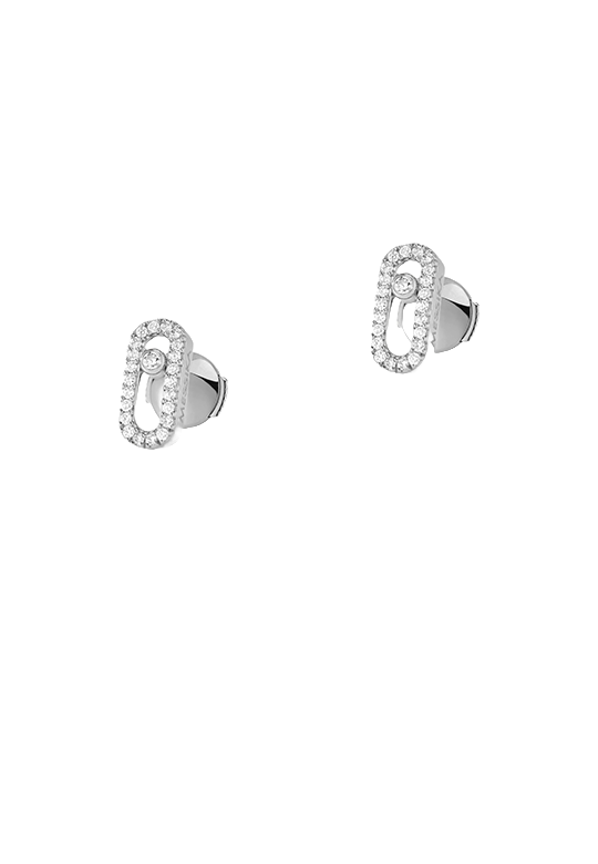 Earrings in white gold Move Uno Earrings Messika