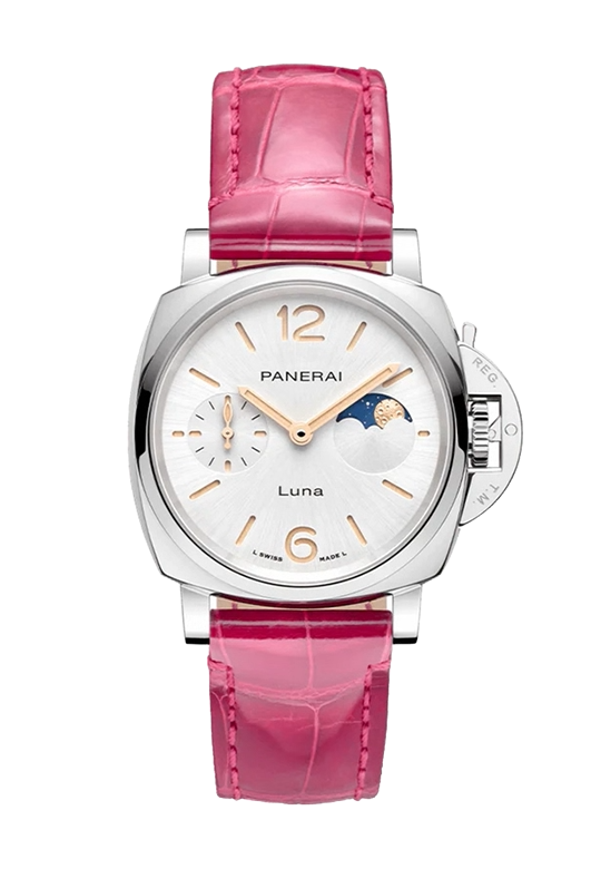 Watch in steel Luminor Due Luna Panerai