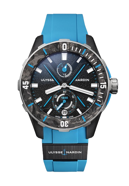 Watch in steel Diver Net Azure Ulysse nardin