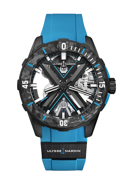 Watch in titanium Diver X Skeleton Azure Ulysse nardin