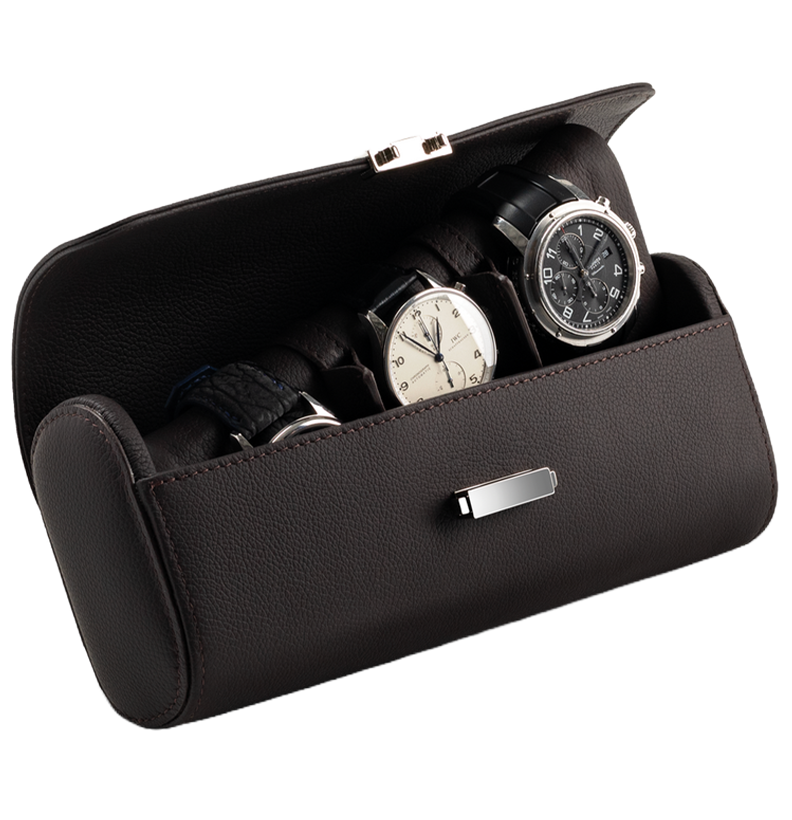 Accessorio in leather Pochette Brown Leather Scatola del tempo