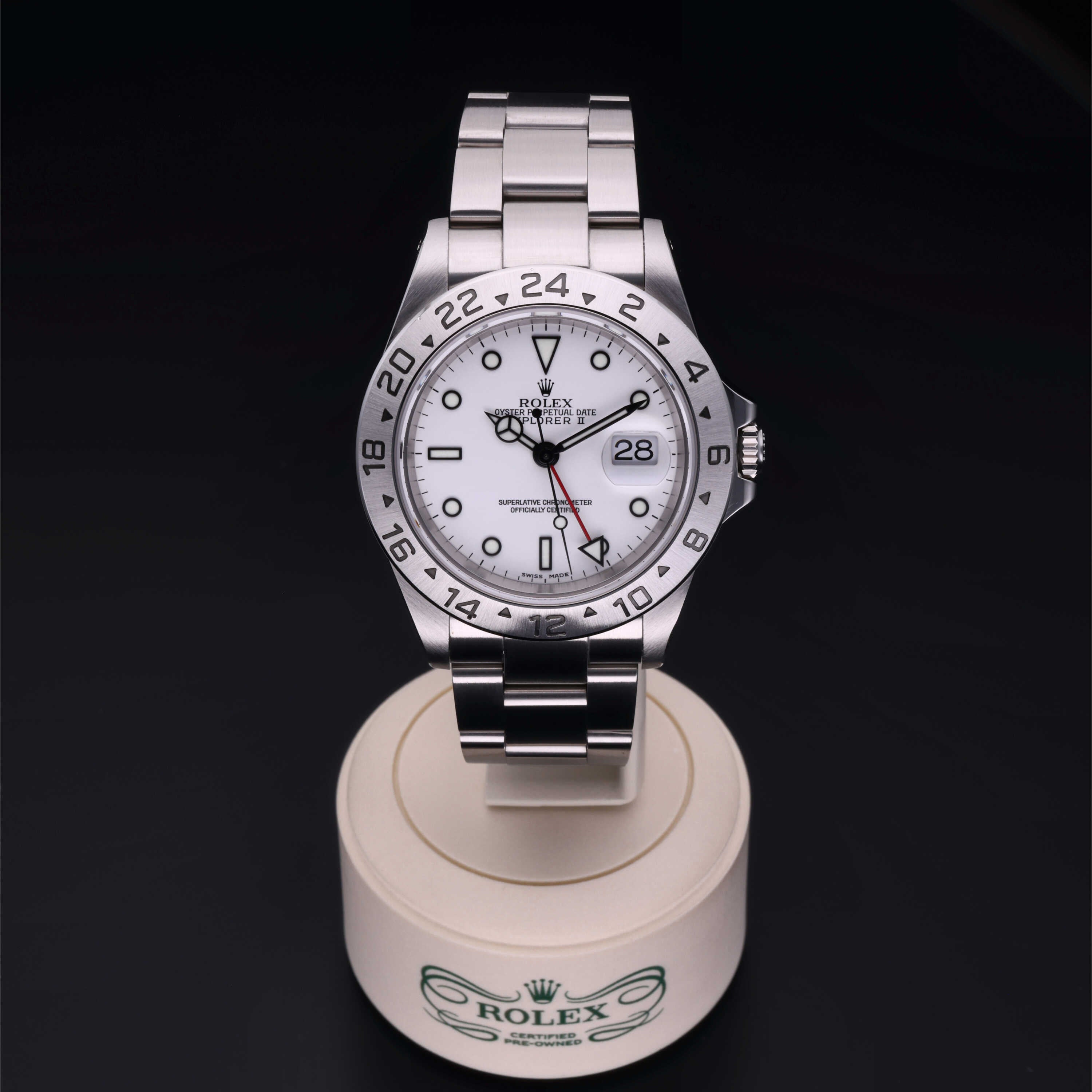 Rolex Certified Pre-Owned Oyster Perpetual Explorer II 40 mm Acciaio Oystersteel 2002 16570 