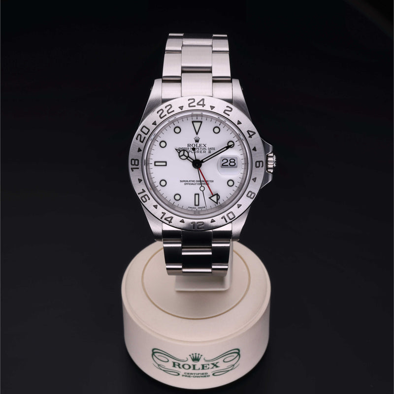 Rolex Certified Pre-Owned Oyster Perpetual Explorer II 40 mm Acciaio Oystersteel 2002 16570 