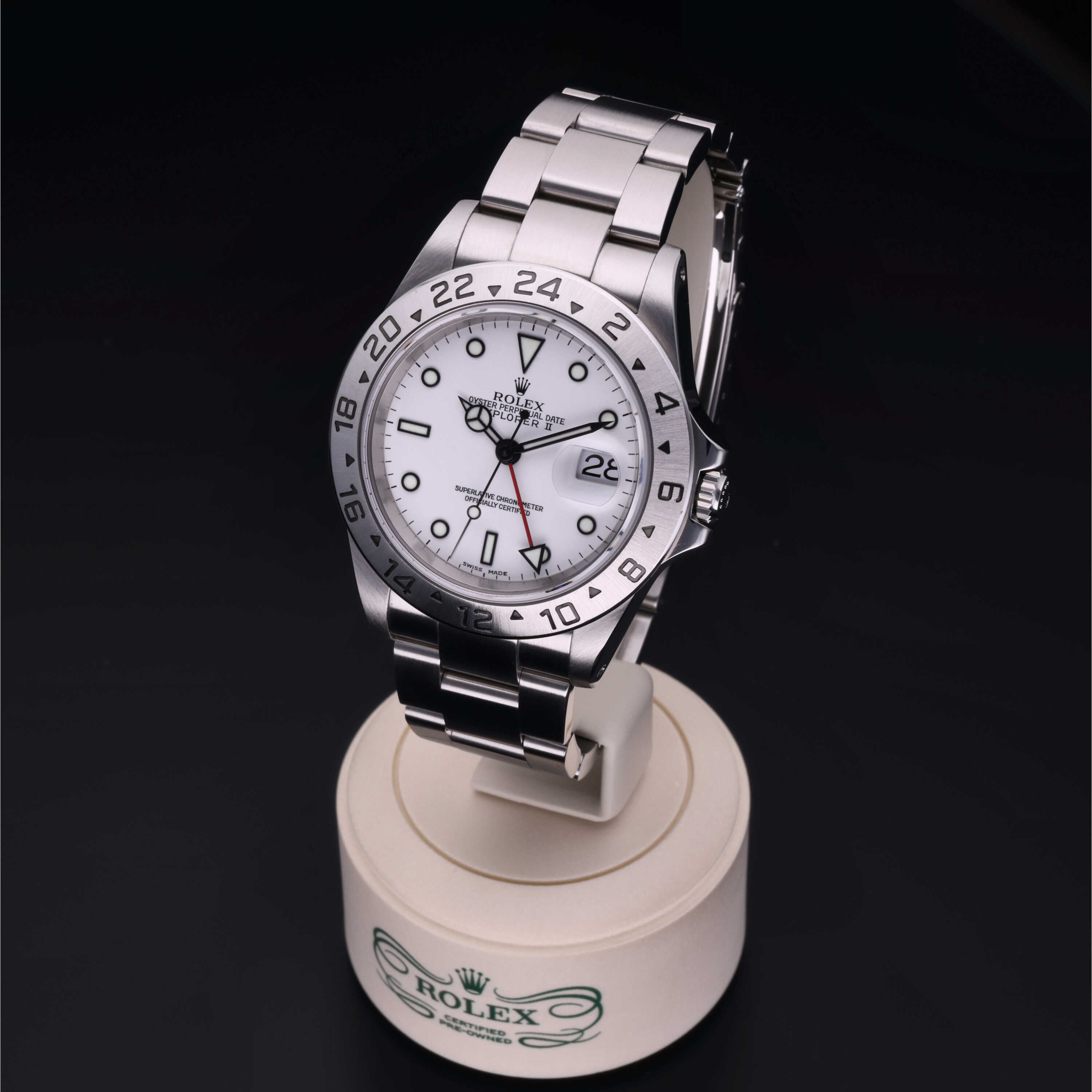 Rolex Certified Pre-Owned Oyster Perpetual Explorer II 40 mm Acciaio Oystersteel 2002 16570 