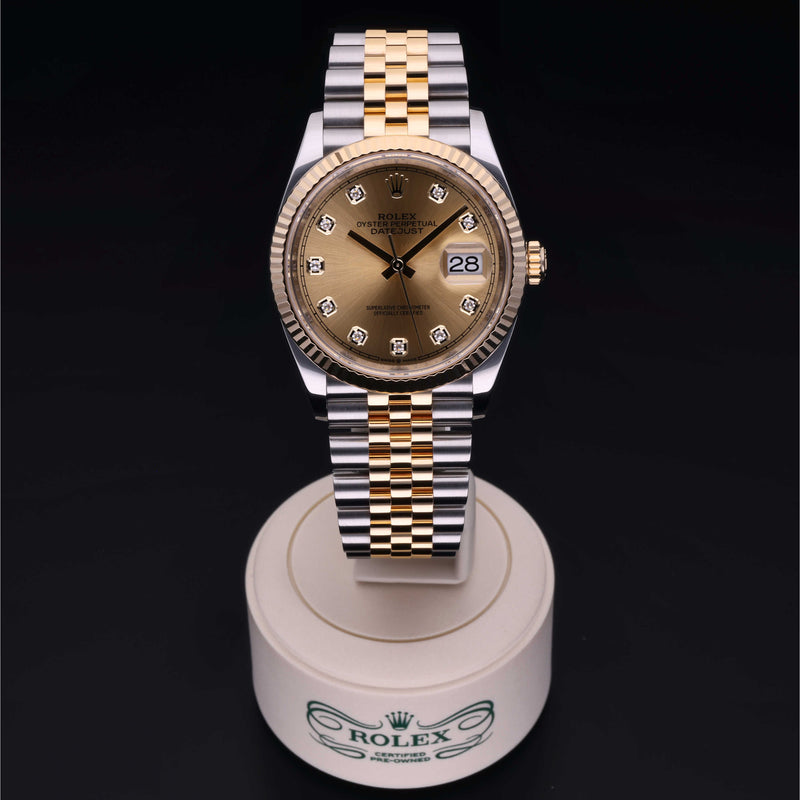 Rolex Certified Pre-Owned Datejust 36 36 mm Rolesor giallo 18 carati 2020 126233