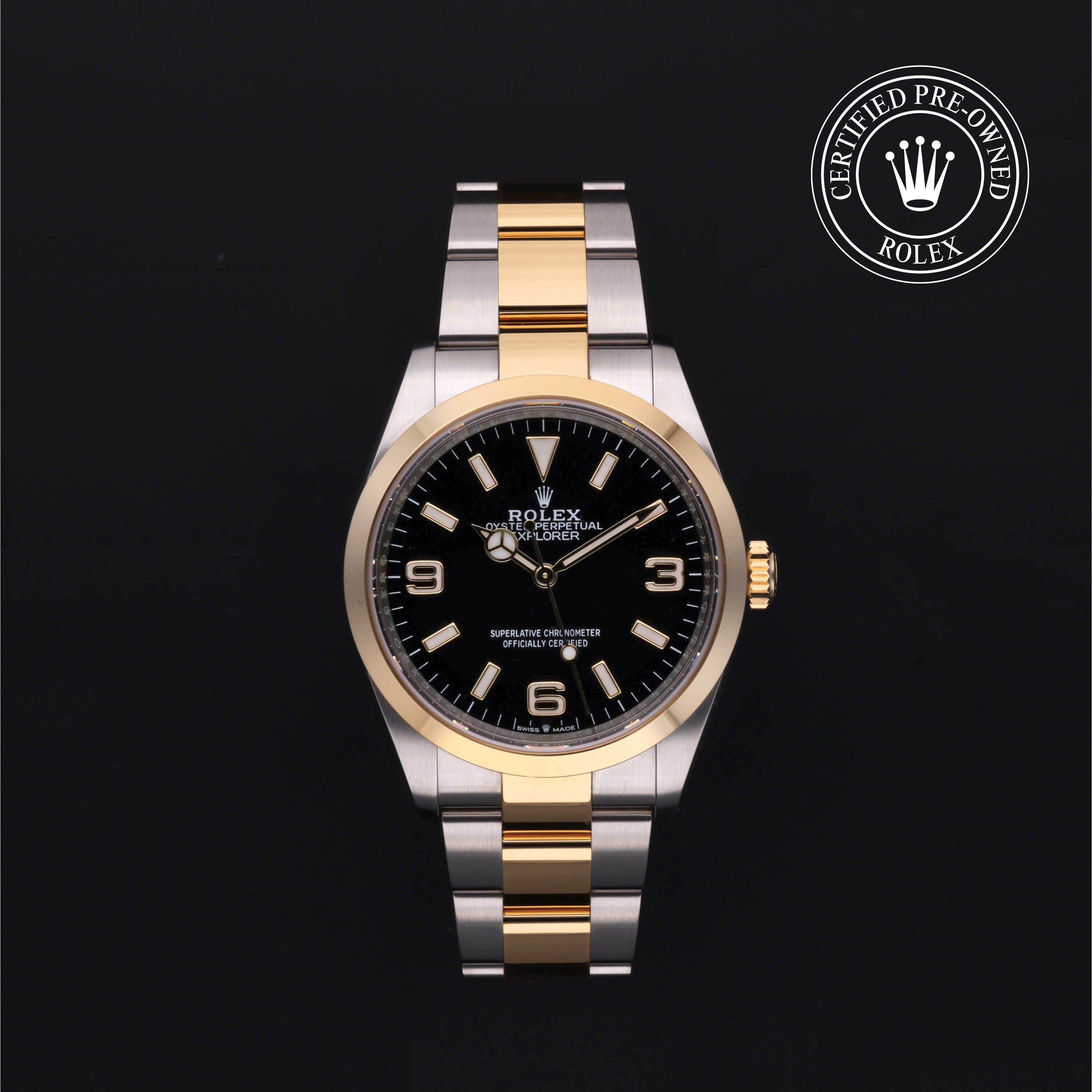 Rolex Certified Pre-Owned Explorer 36 Rolesor 18 Carat Yellow  2022 124273