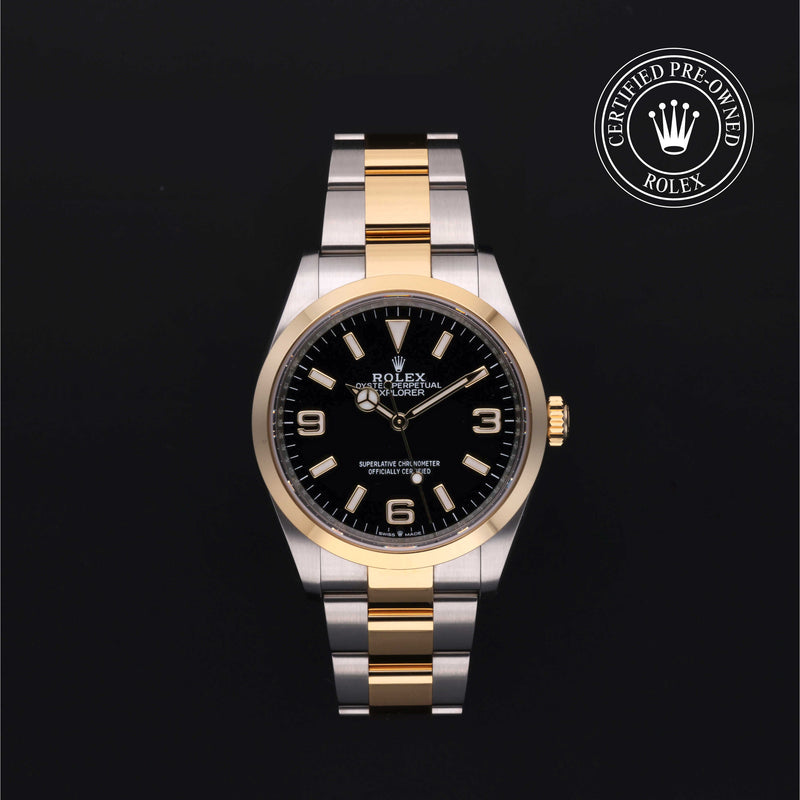 Rolex Certified Pre-Owned Explorer 36 Rolesor 18 Carat Yellow  2022 124273